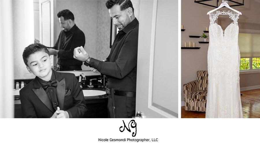 getting ready wedding photos