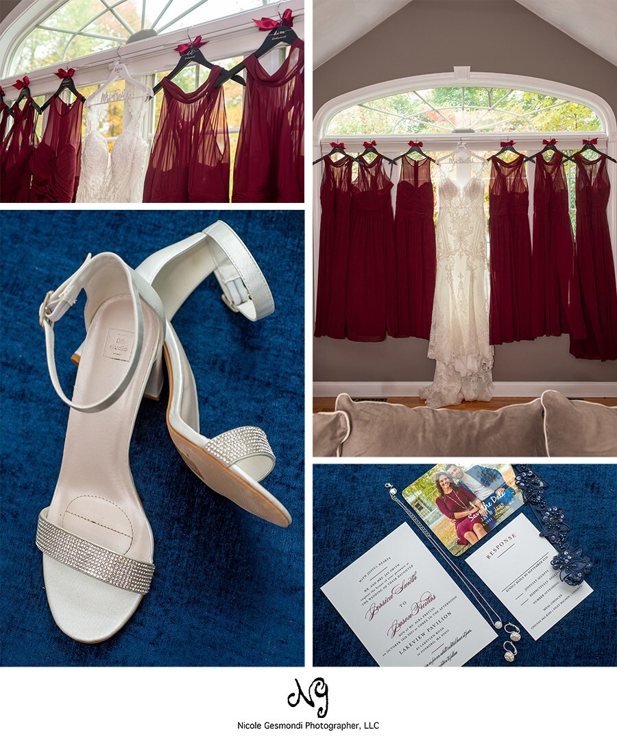 bride wedding day getting ready photo details