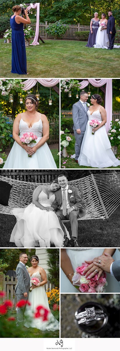 backyard wedding reception photos