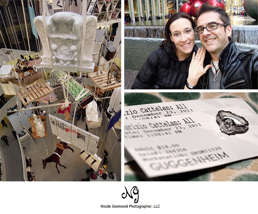 surprise proposal at the Guggenheim in NYC